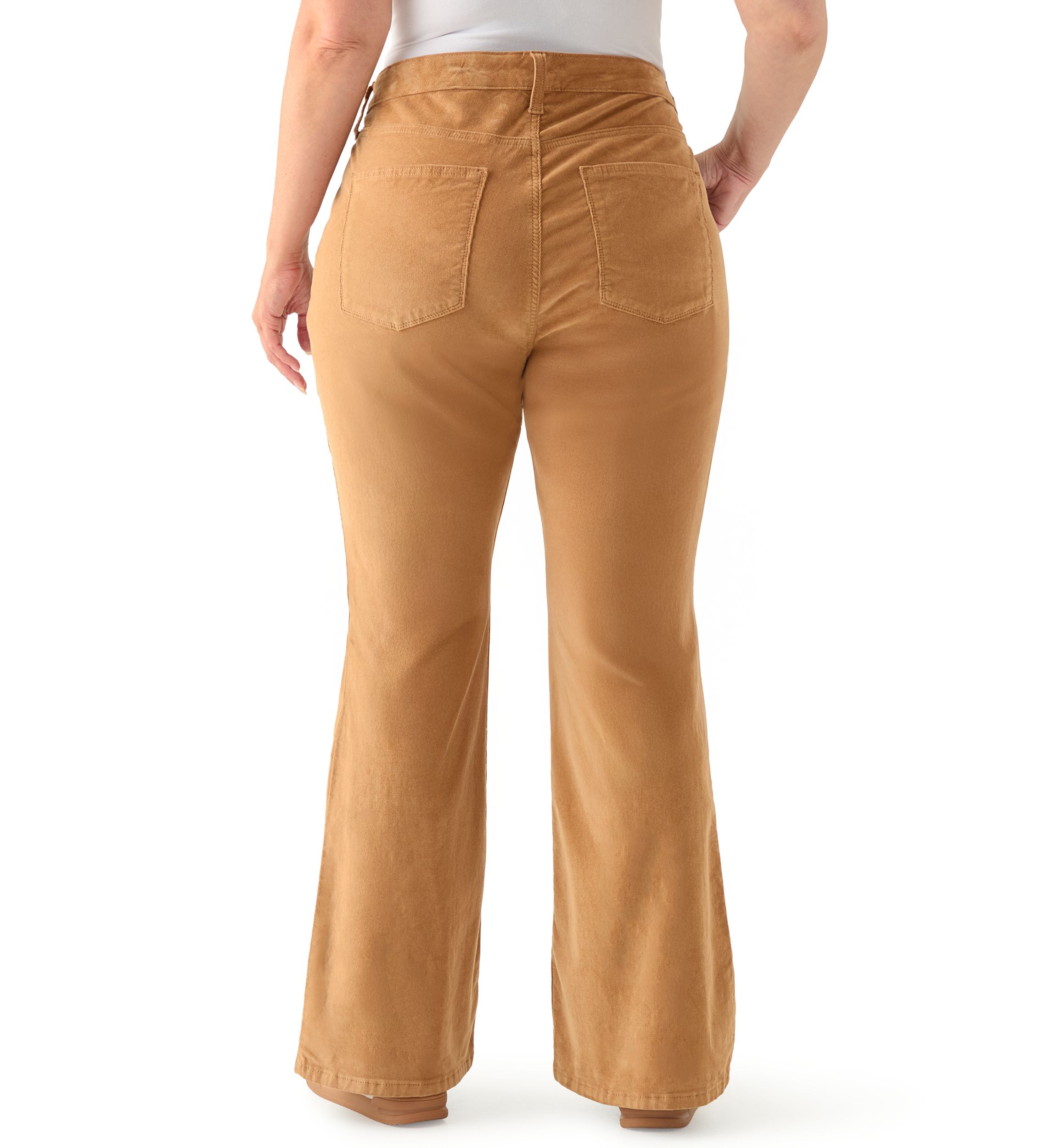 Plus Size Corduroy Flare Pants