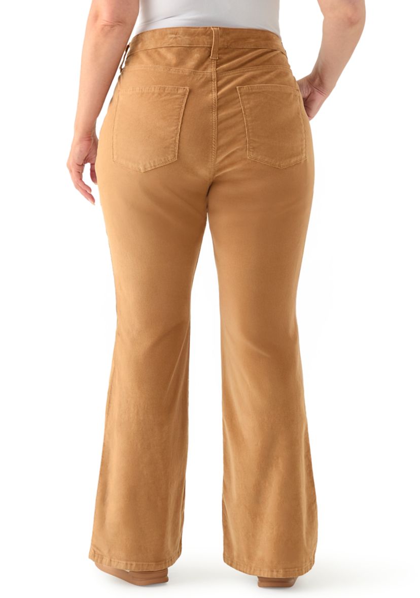 Plus Size Corduroy Flare Pants