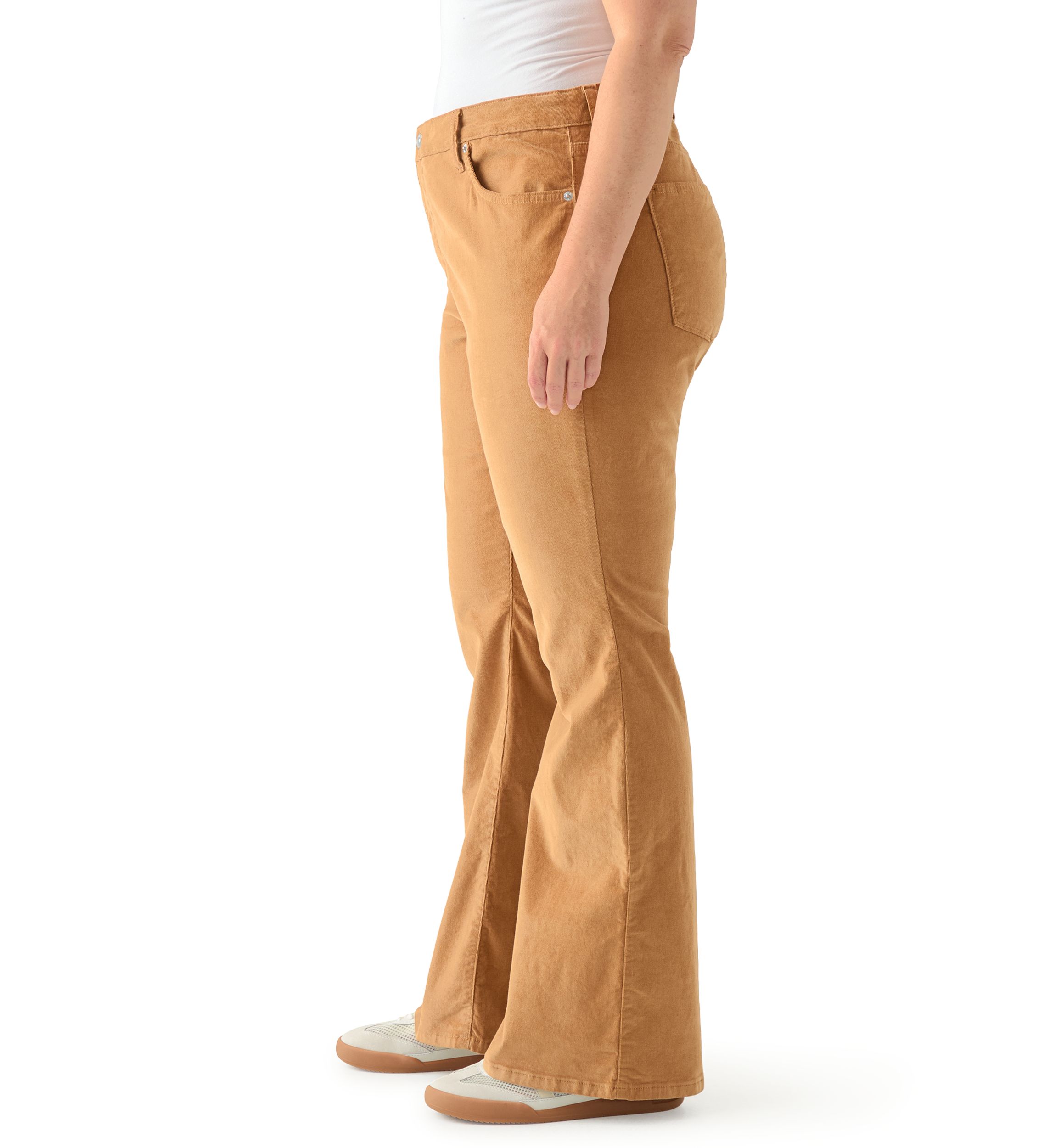 Plus Size Corduroy Flare Pants