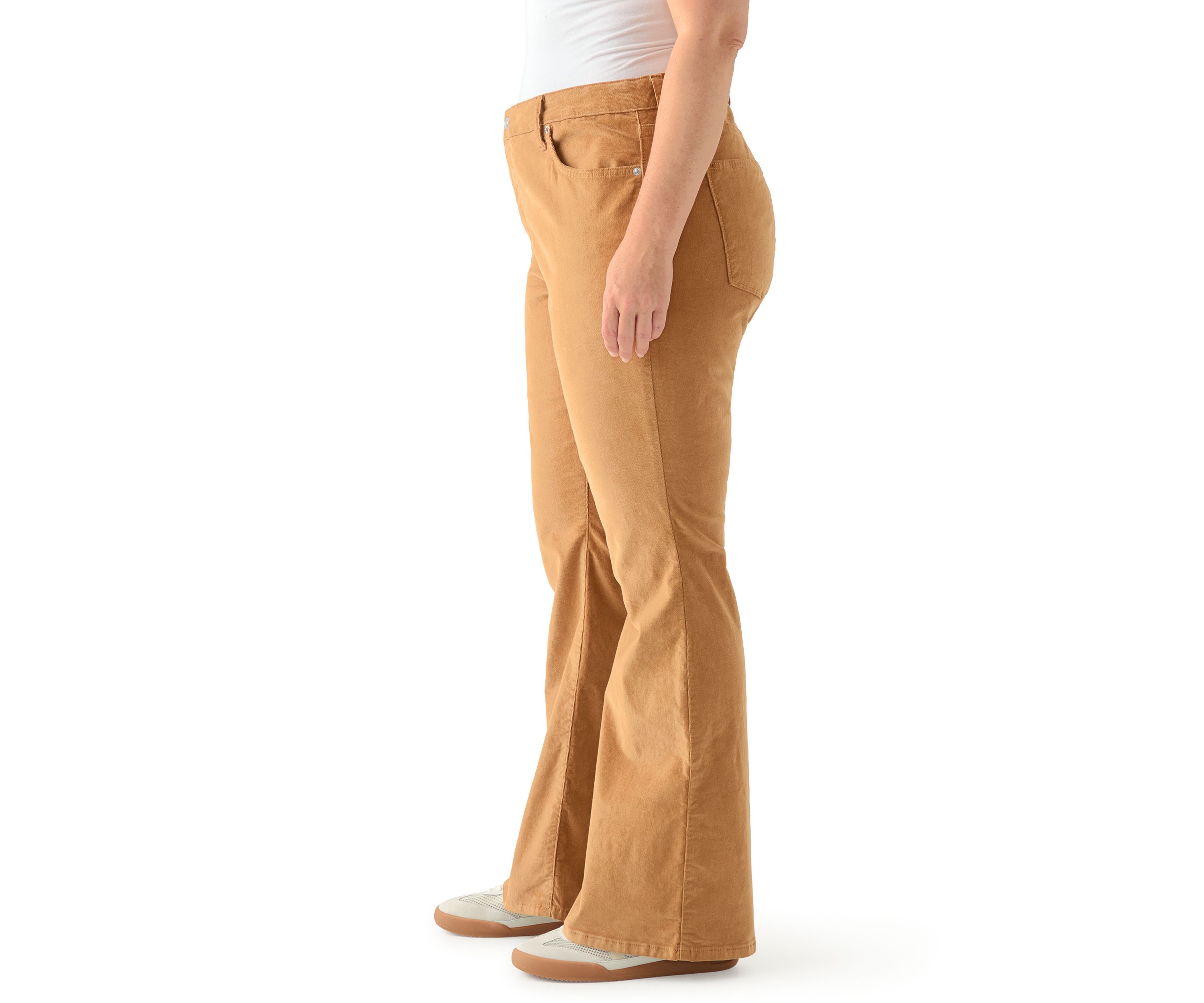 Plus Size Corduroy Flare Pants