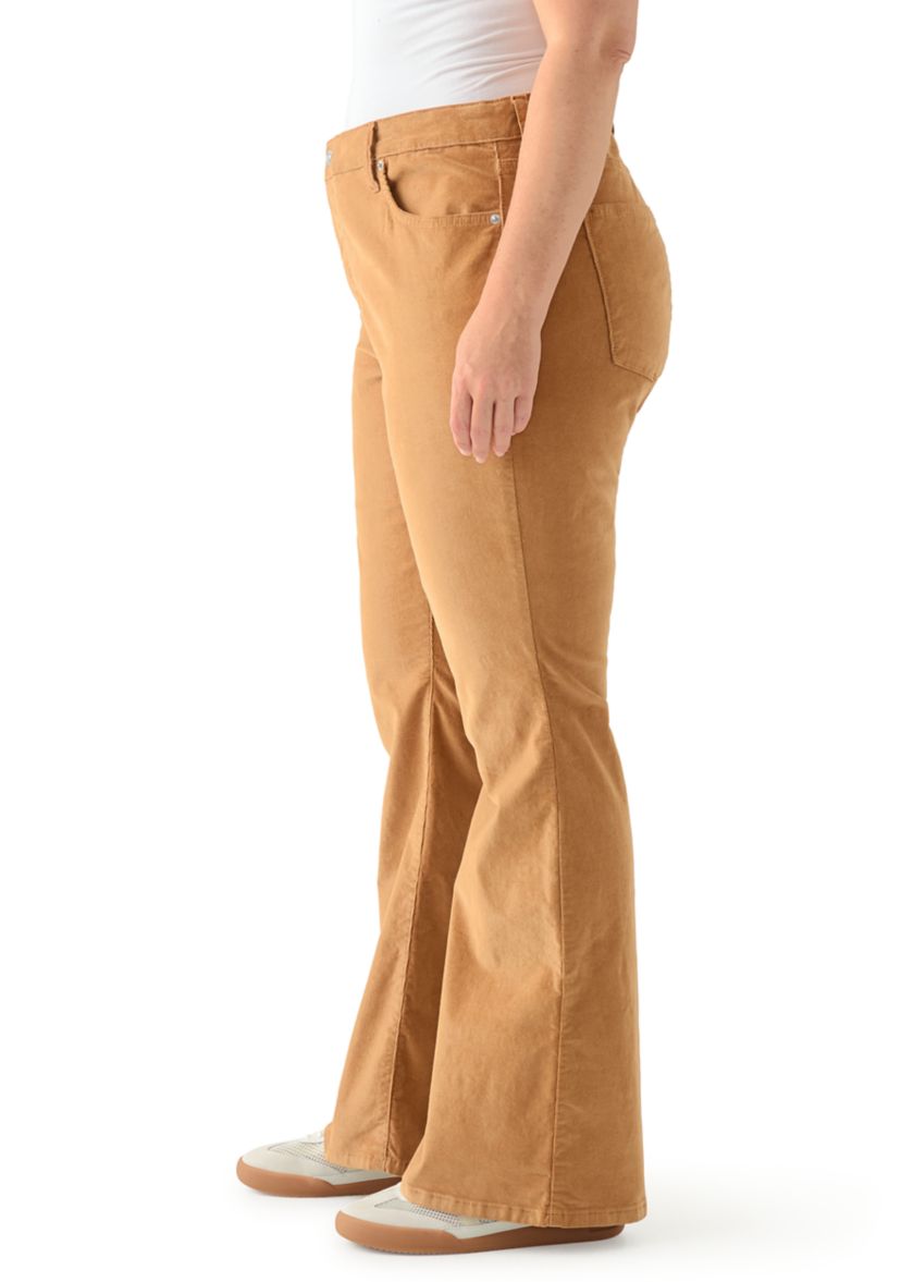 Plus Size Corduroy Flare Pants