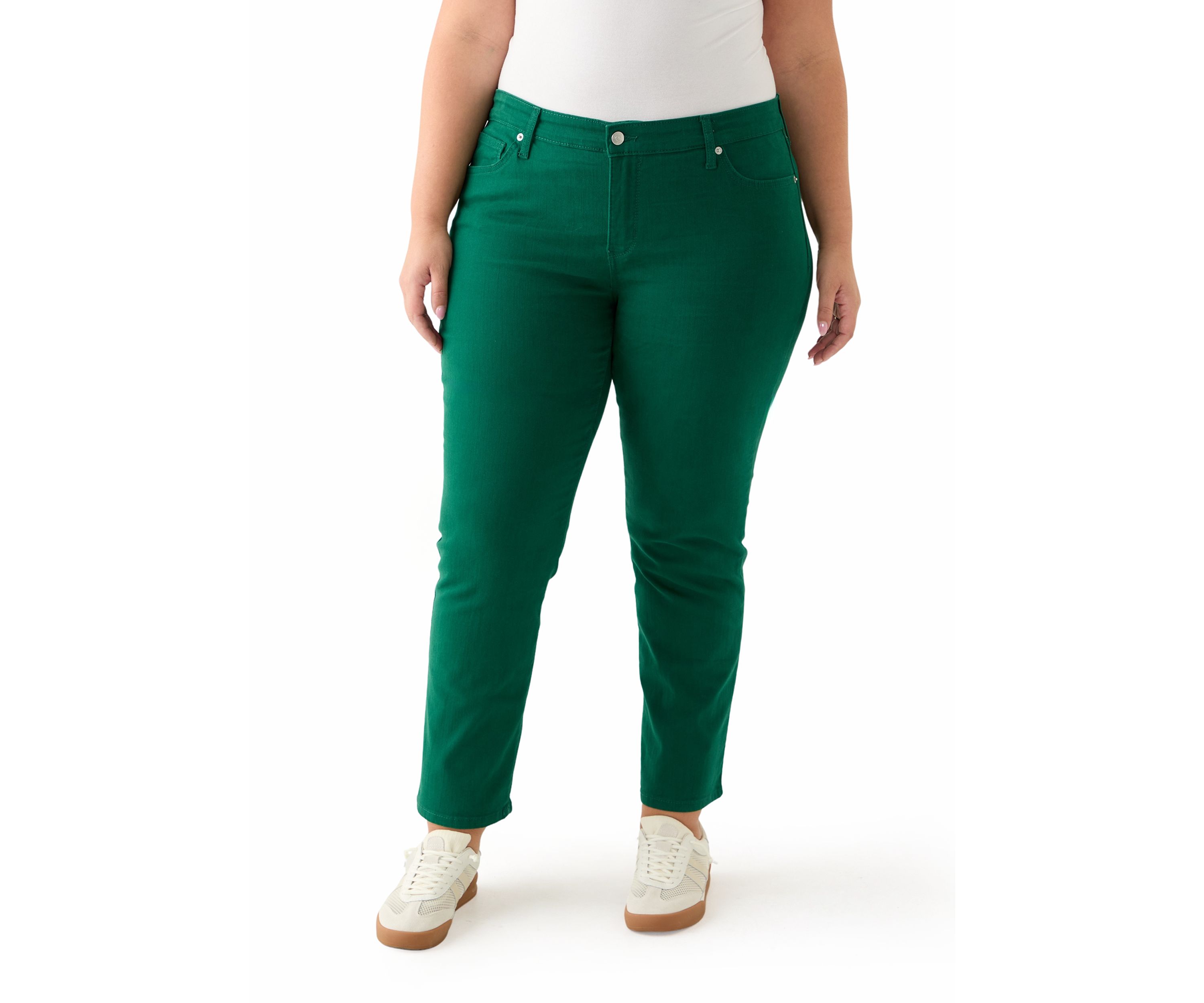Plus Size Mid Rise Straight Pants