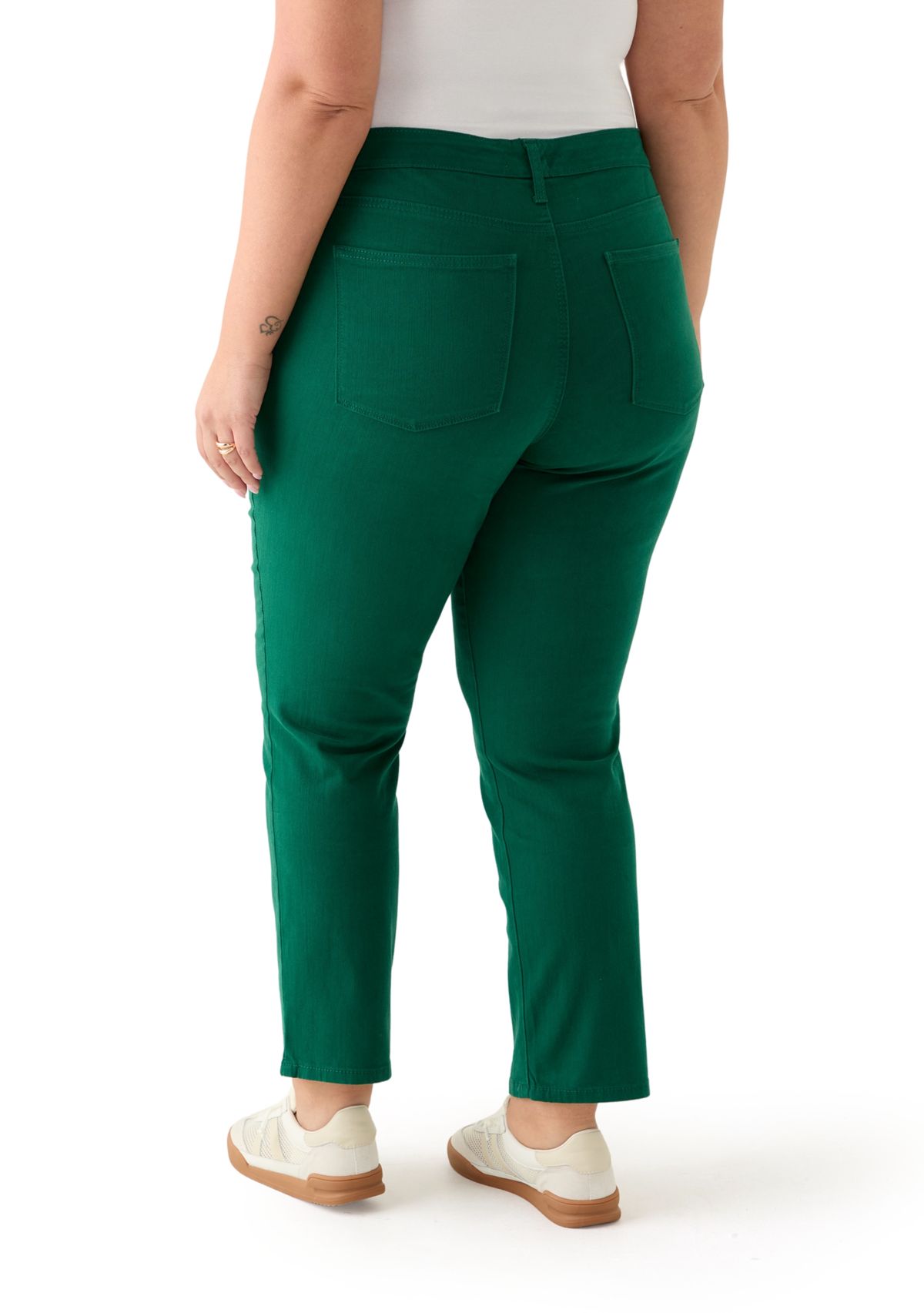 Plus Size Mid Rise Straight Pants