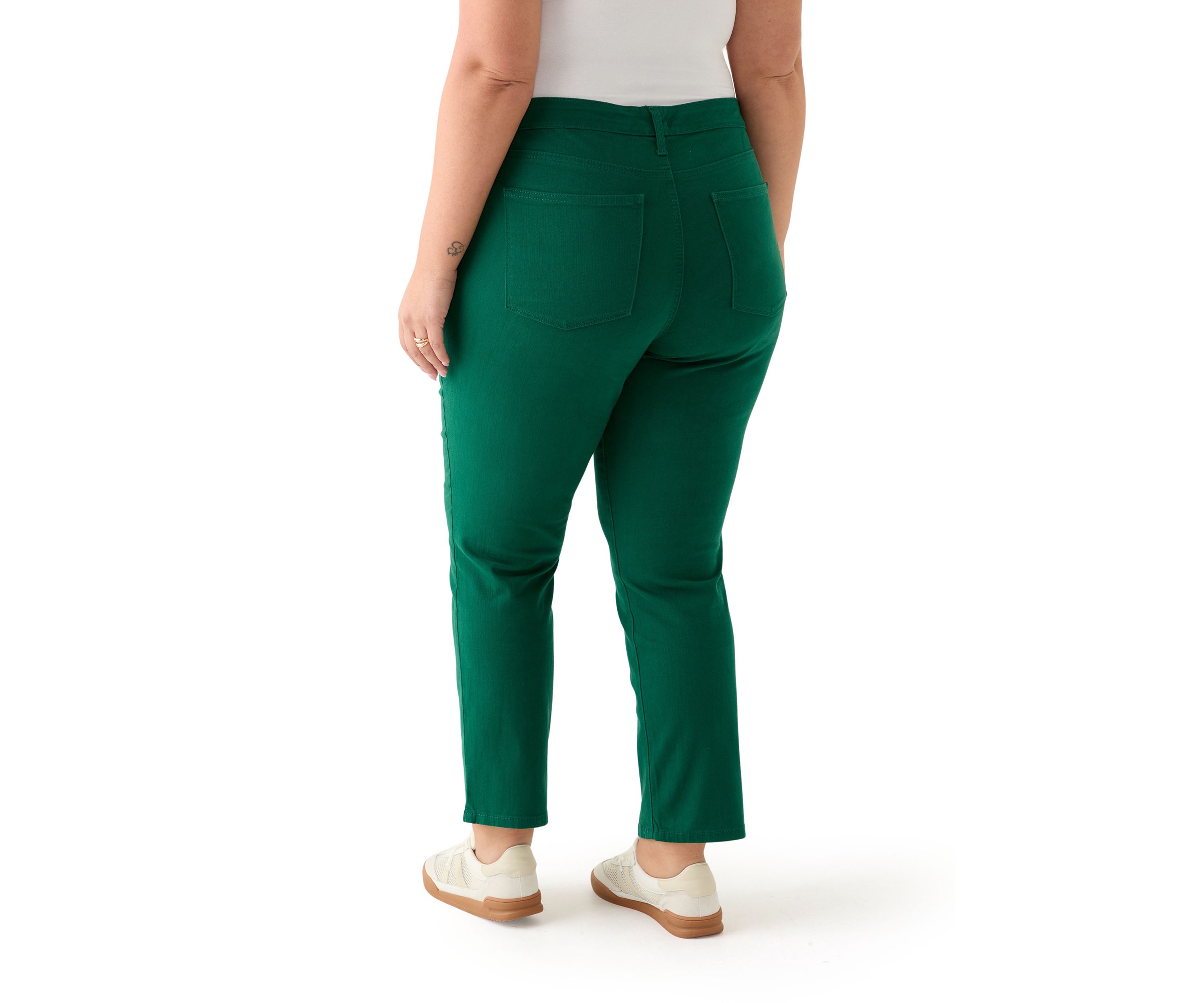 Plus Size Mid Rise Straight Pants
