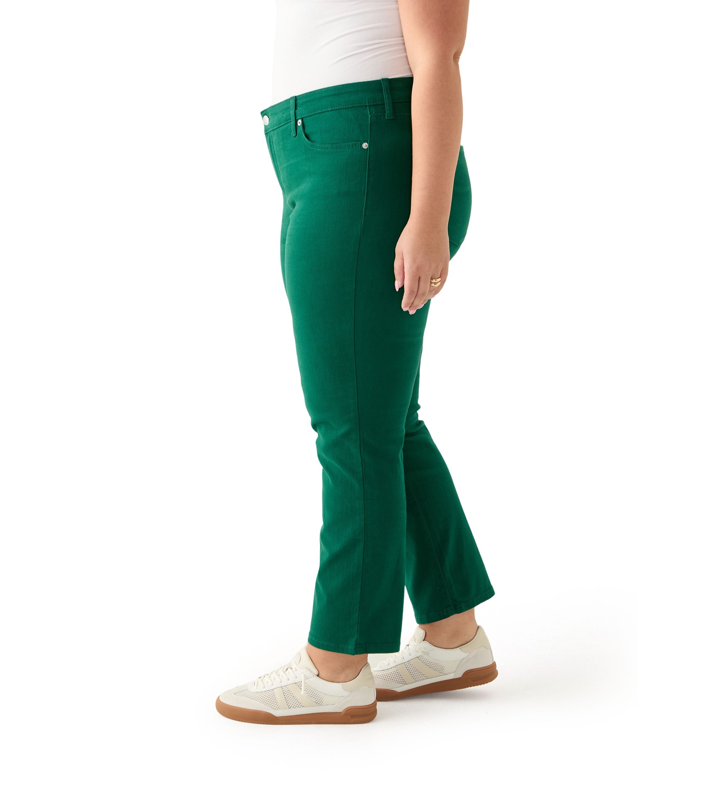 Plus Size Mid Rise Straight Pants