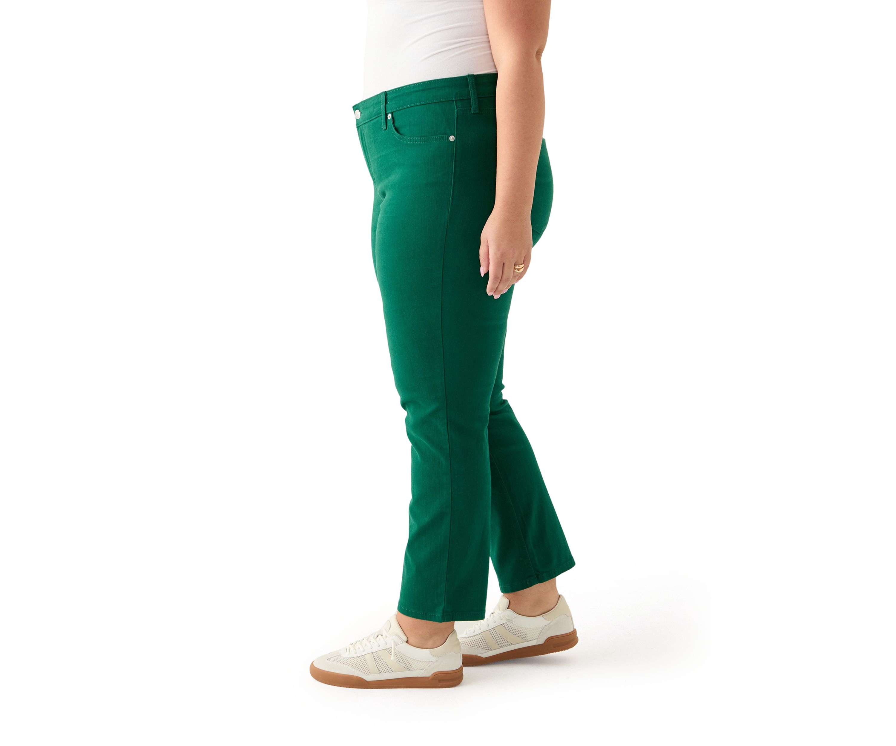 Plus Size Mid Rise Straight Pants