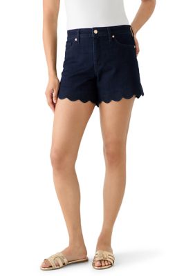 Crown & Ivy Women's Scallop Hem Shorts