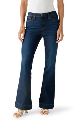 Crown & Ivy Women's High Rise Flare Jeans