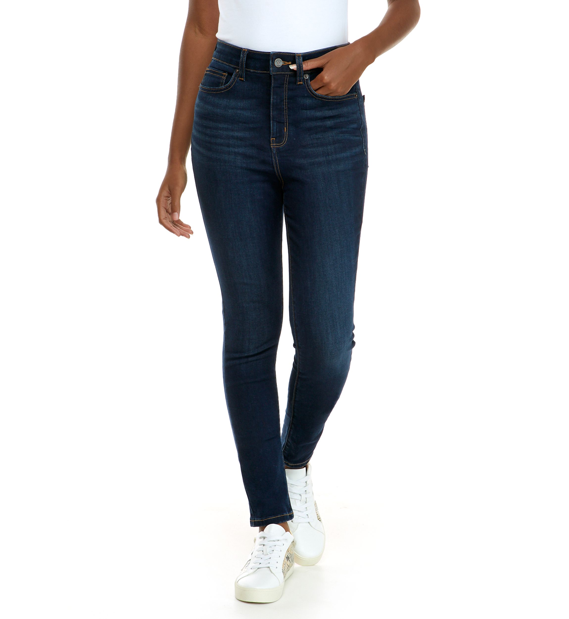 Womens High Rise Skinny Jeans