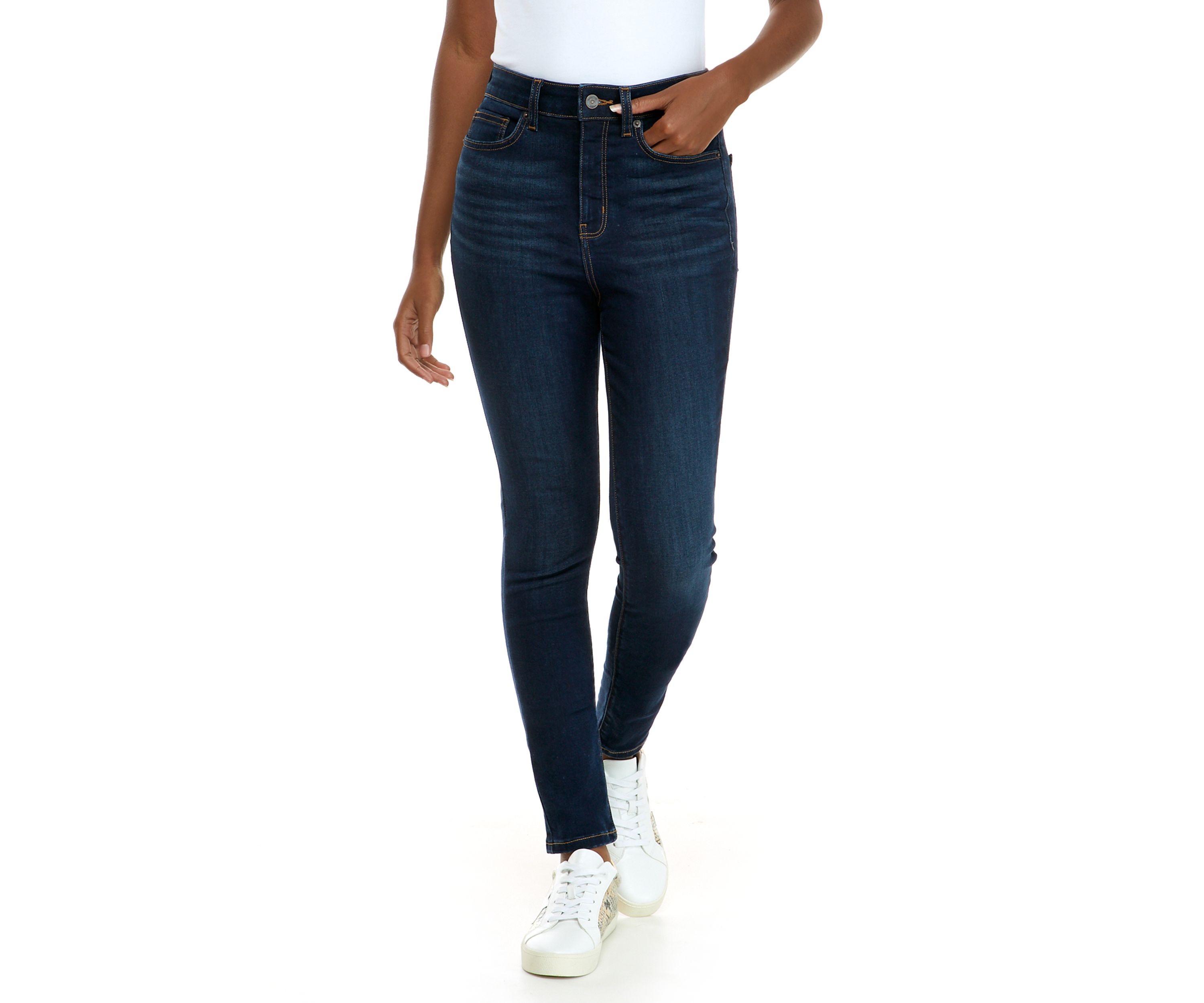 Womens High Rise Skinny Jeans