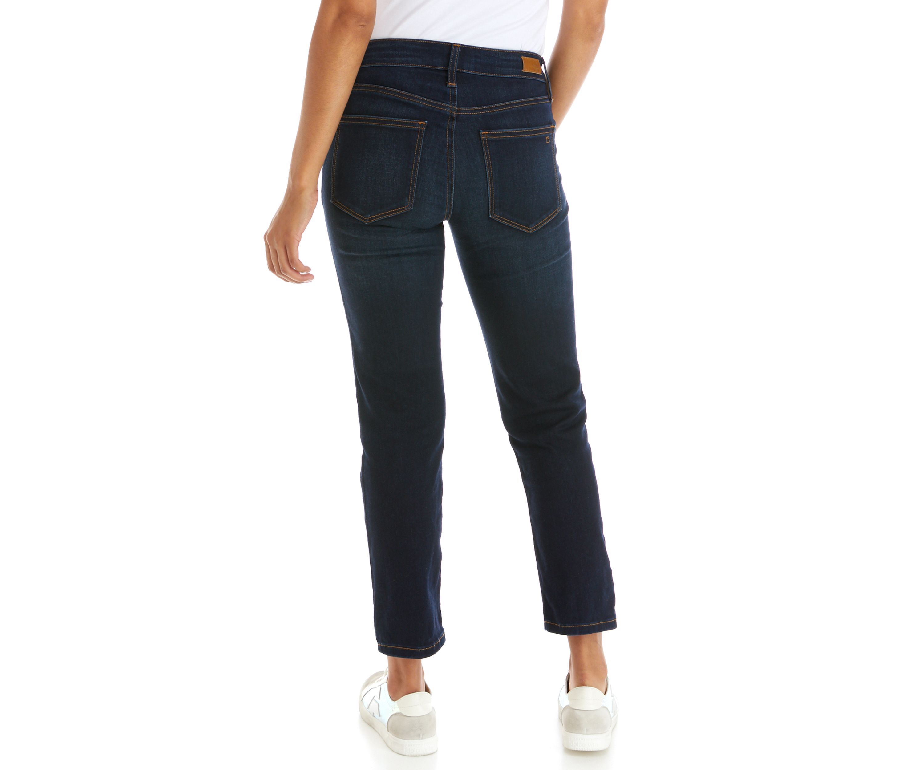 Womens Mid Rise Straight Short Inseam Pants