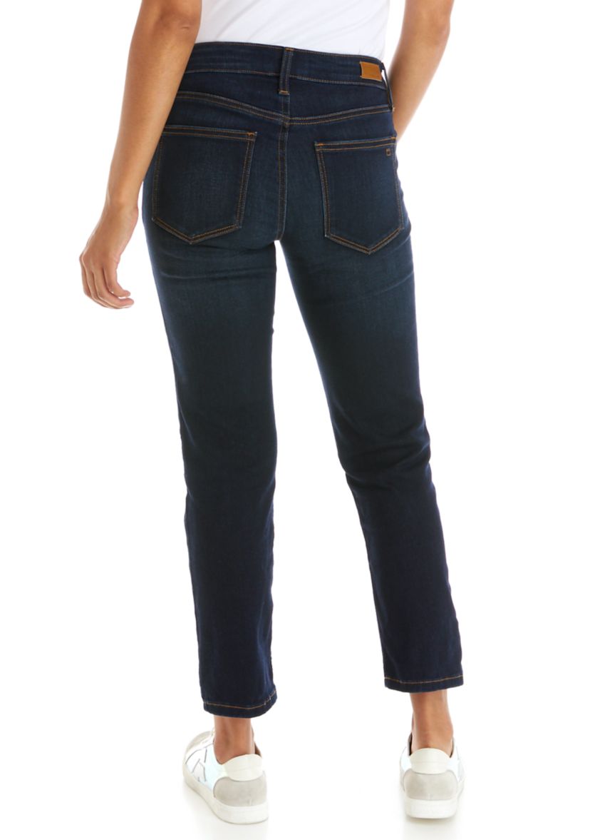 Womens Mid Rise Straight Short Inseam Pants