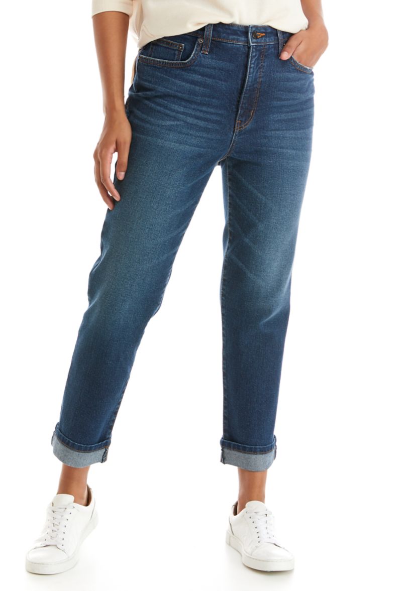 Womens High Rise Vintage Straight Jeans