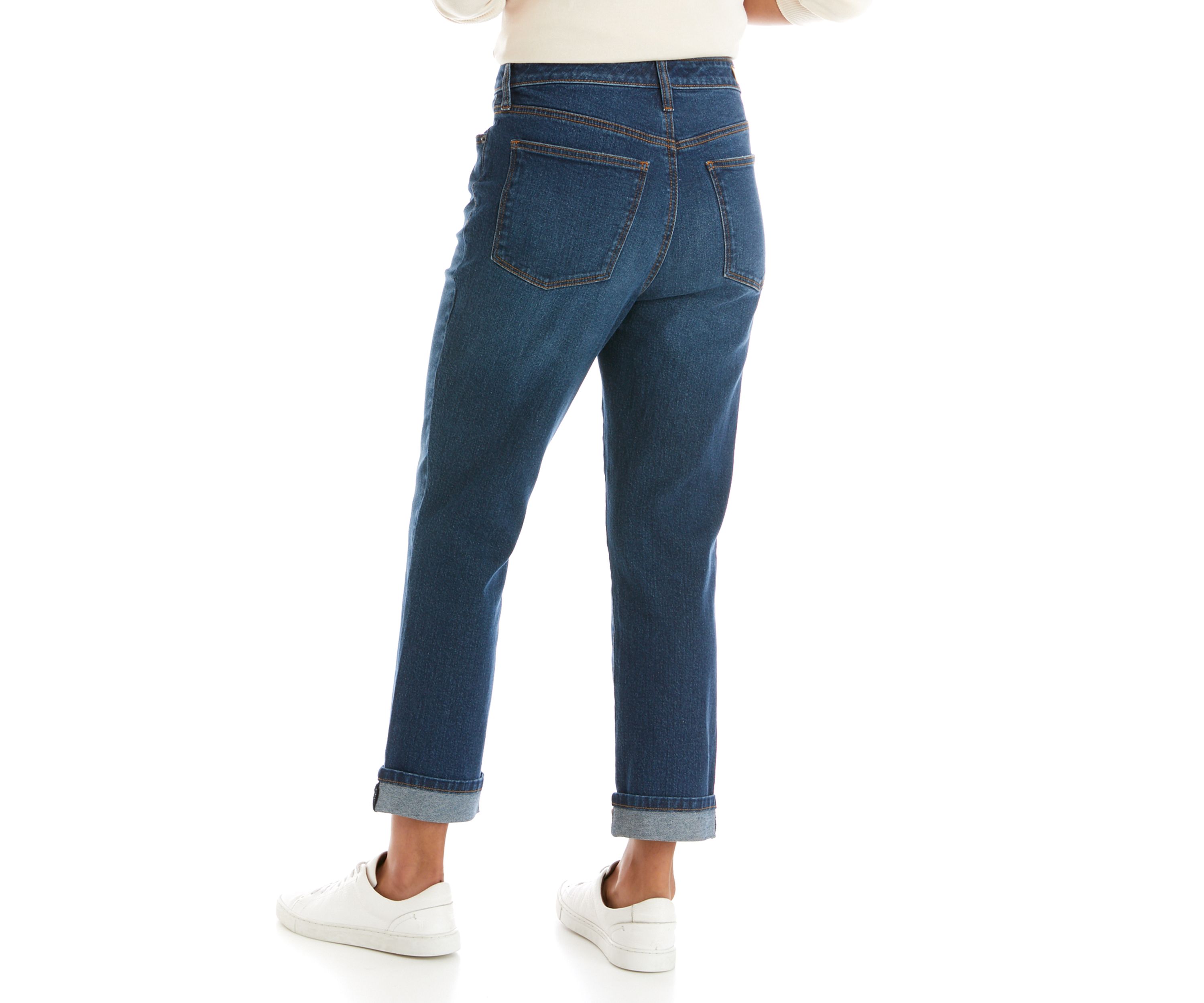 Womens High Rise Vintage Straight Jeans
