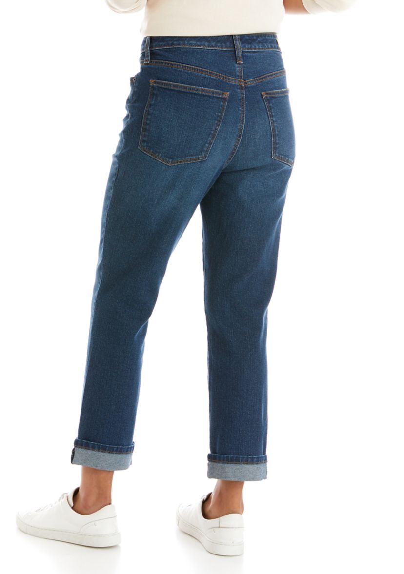 Womens High Rise Vintage Straight Jeans