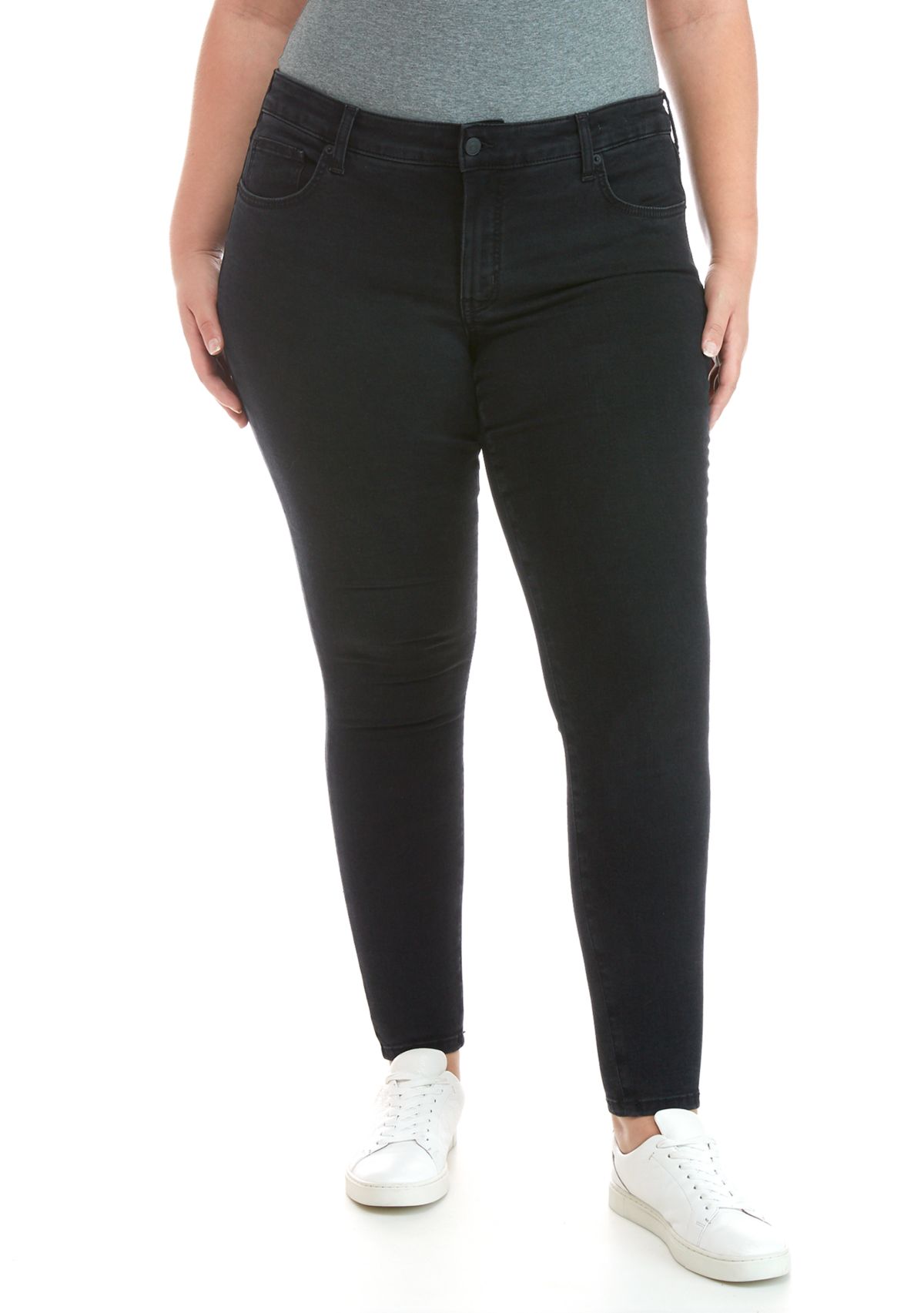 Plus Size Mid Rise Skinny Jeans
