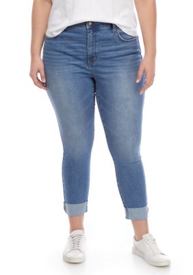 Crown & Ivy™ Plus Size High Rise Vintage Straight Jeans | belk