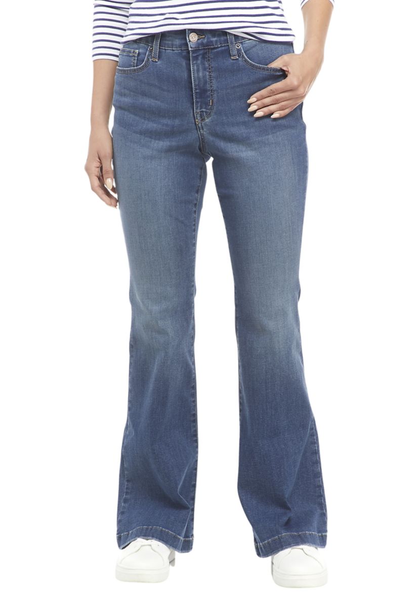 Petite High Rise Flare Leg Jeans 