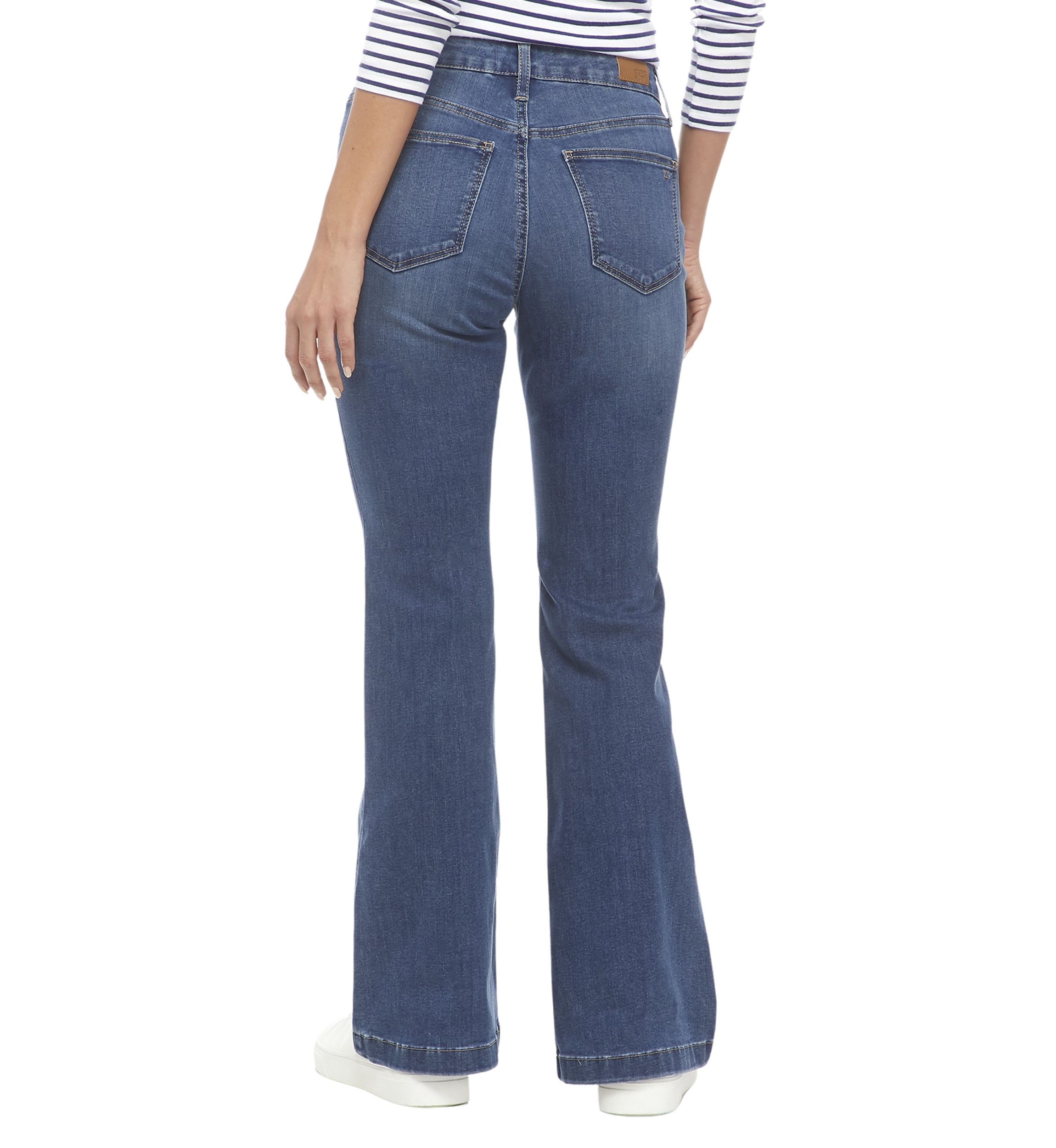 Petite High Rise Flare Leg Jeans 