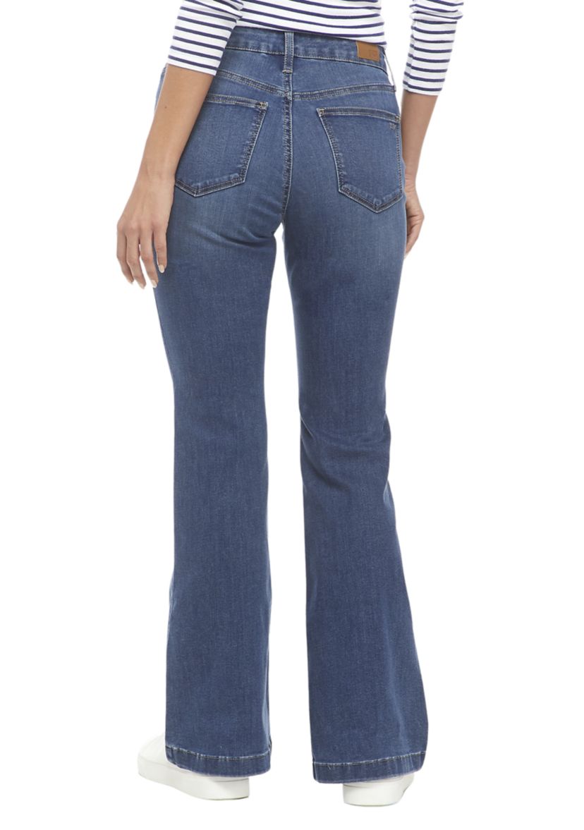 Petite High Rise Flare Leg Jeans 