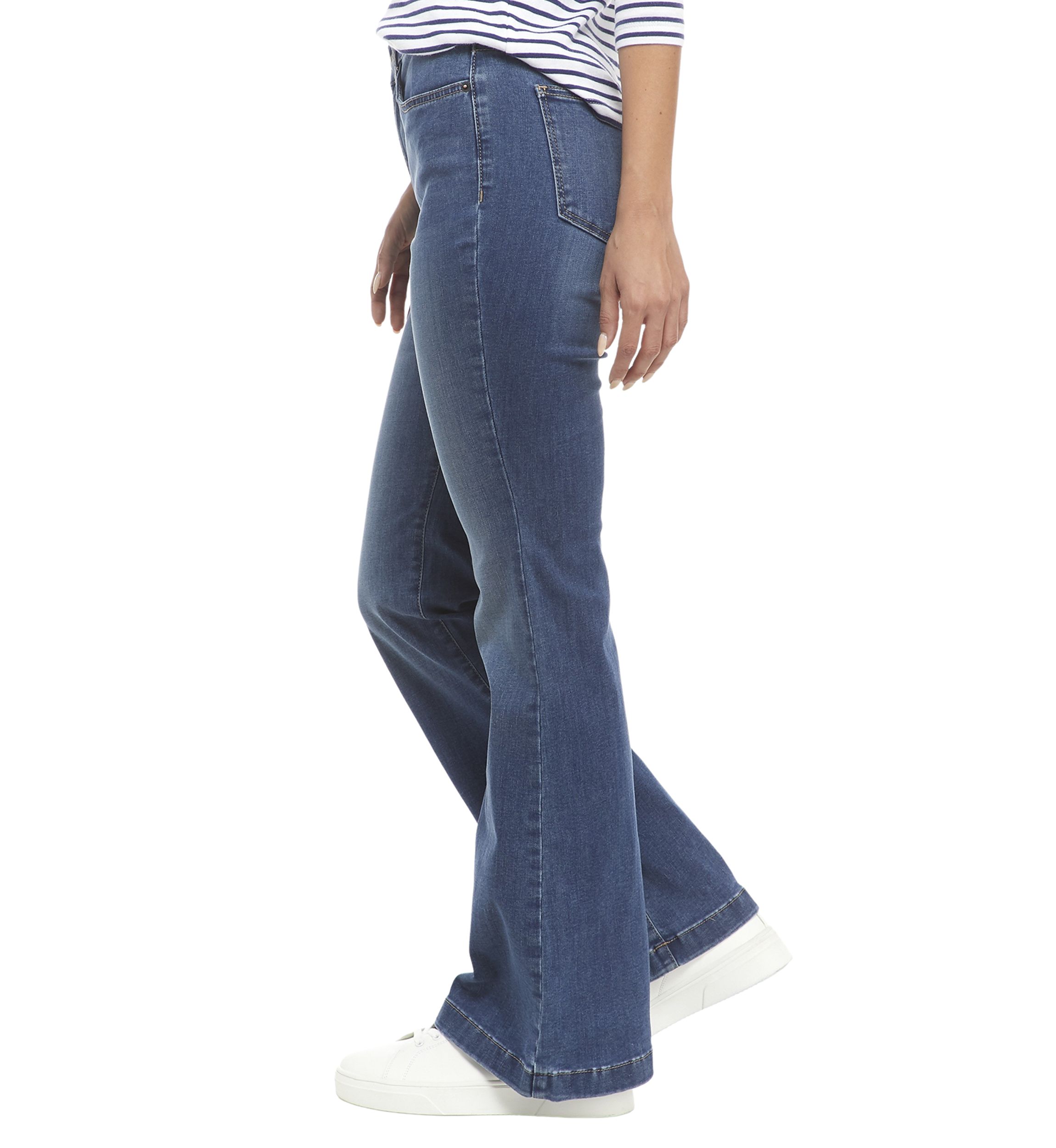 Petite High Rise Flare Leg Jeans 