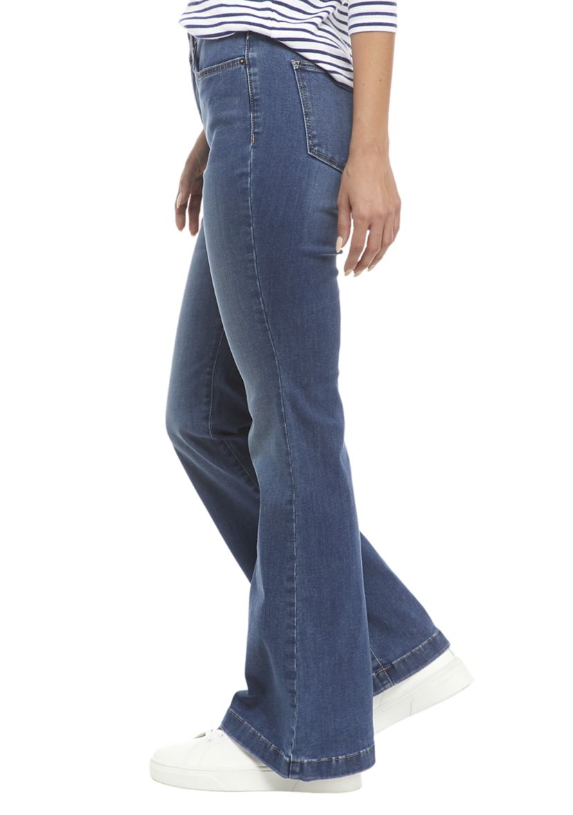 Petite High Rise Flare Leg Jeans 