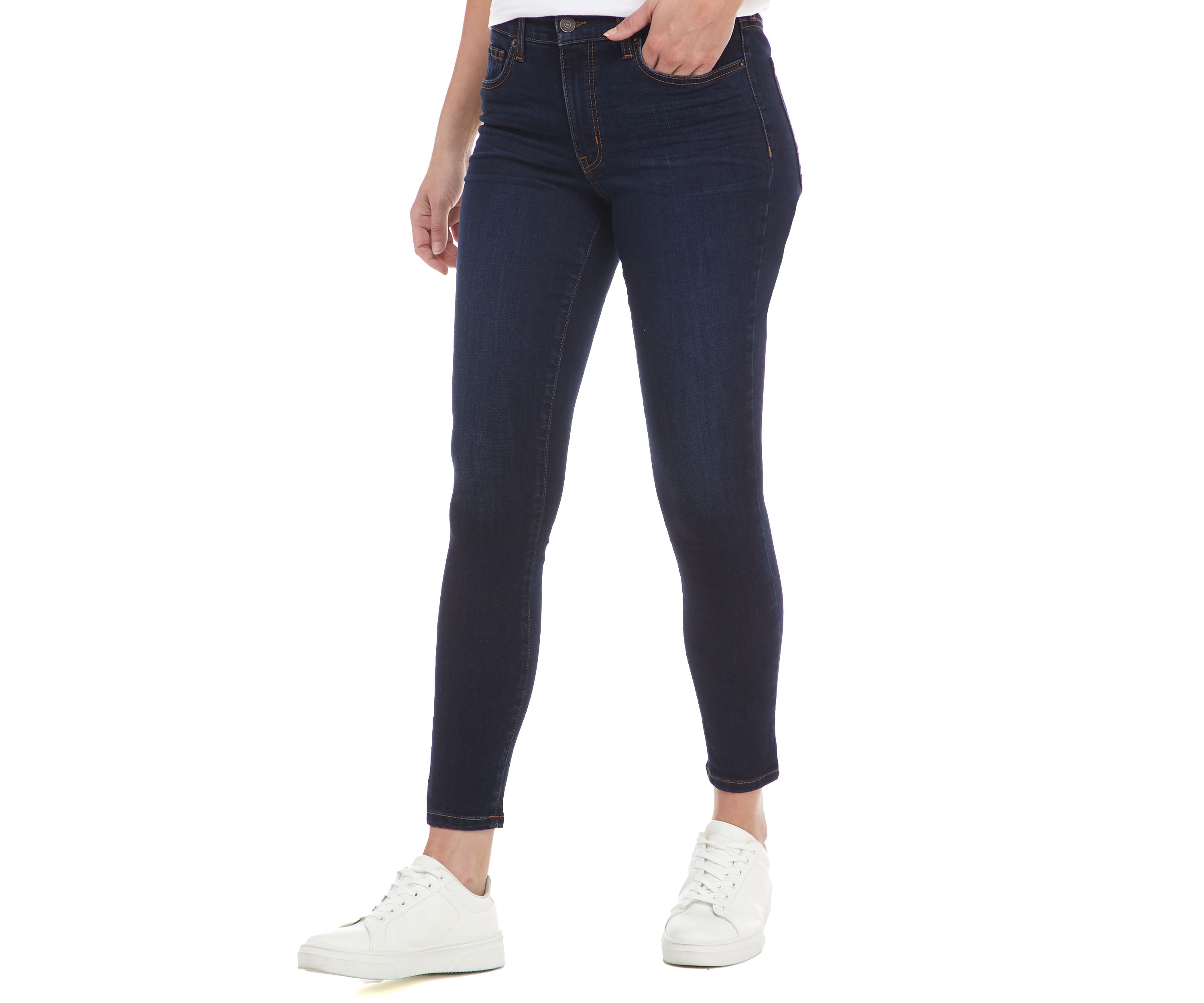 Womens Mid Rise Skinny Jeans