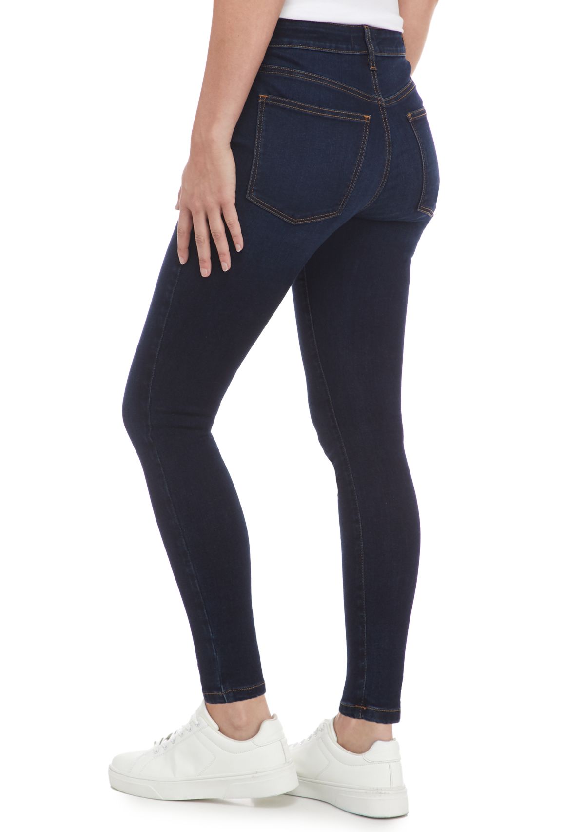 Womens Mid Rise Skinny Jeans