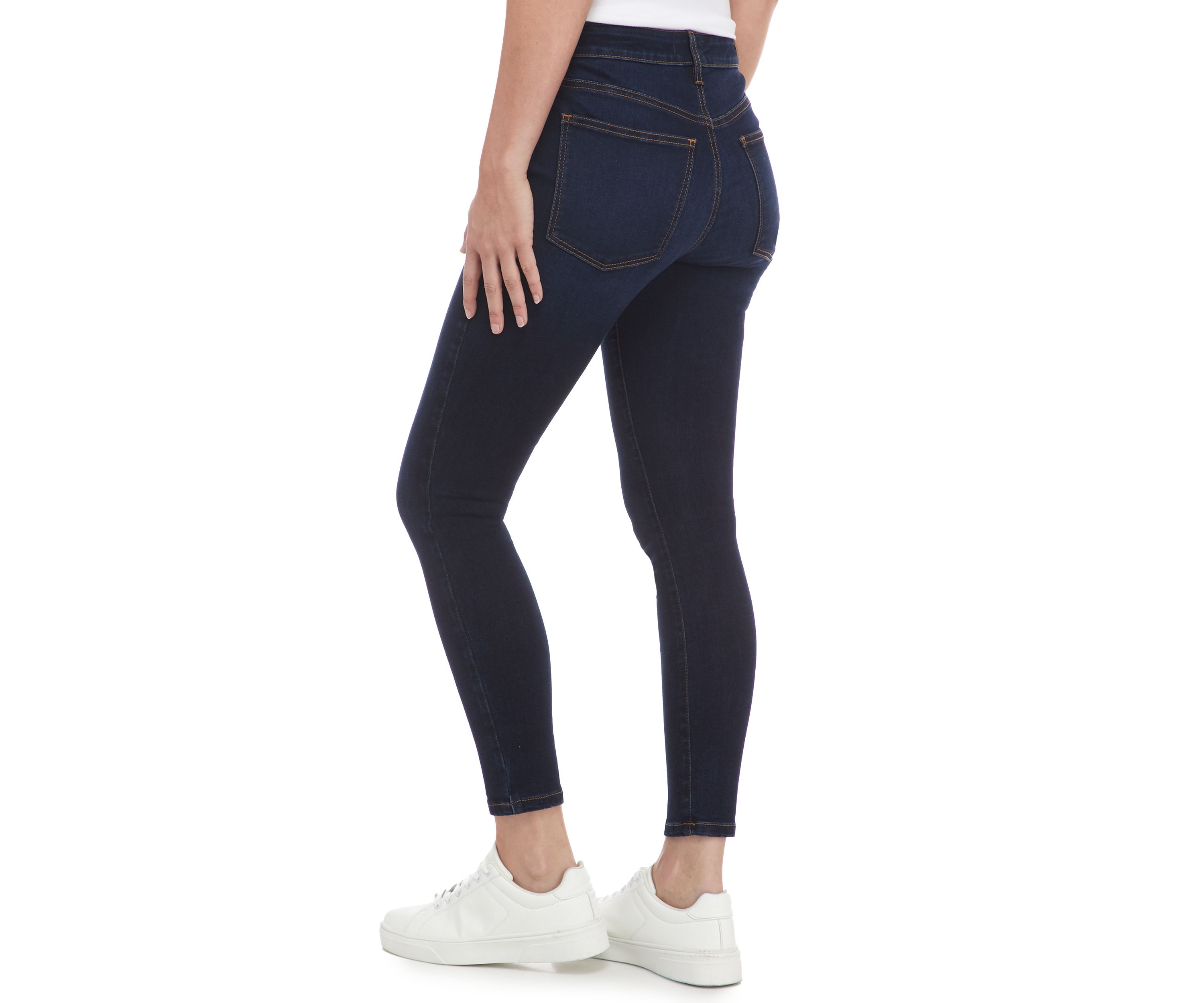 Womens Mid Rise Skinny Jeans
