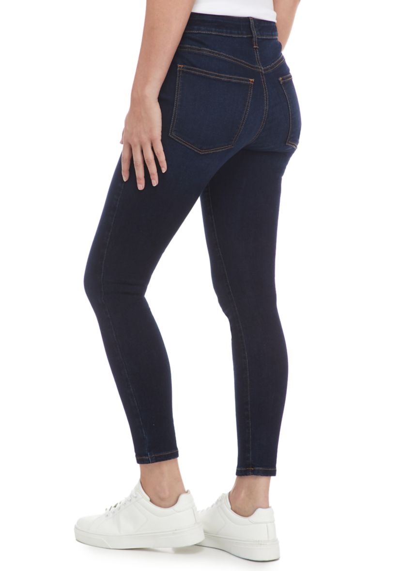 Womens Mid Rise Skinny Jeans