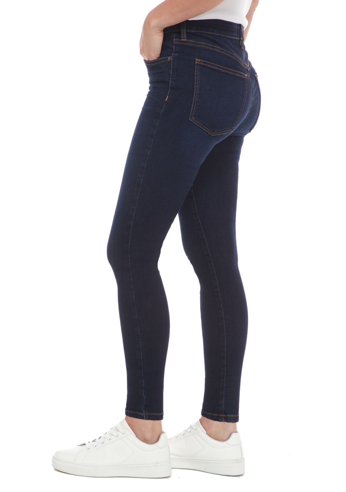 Womens Mid Rise Skinny Jeans