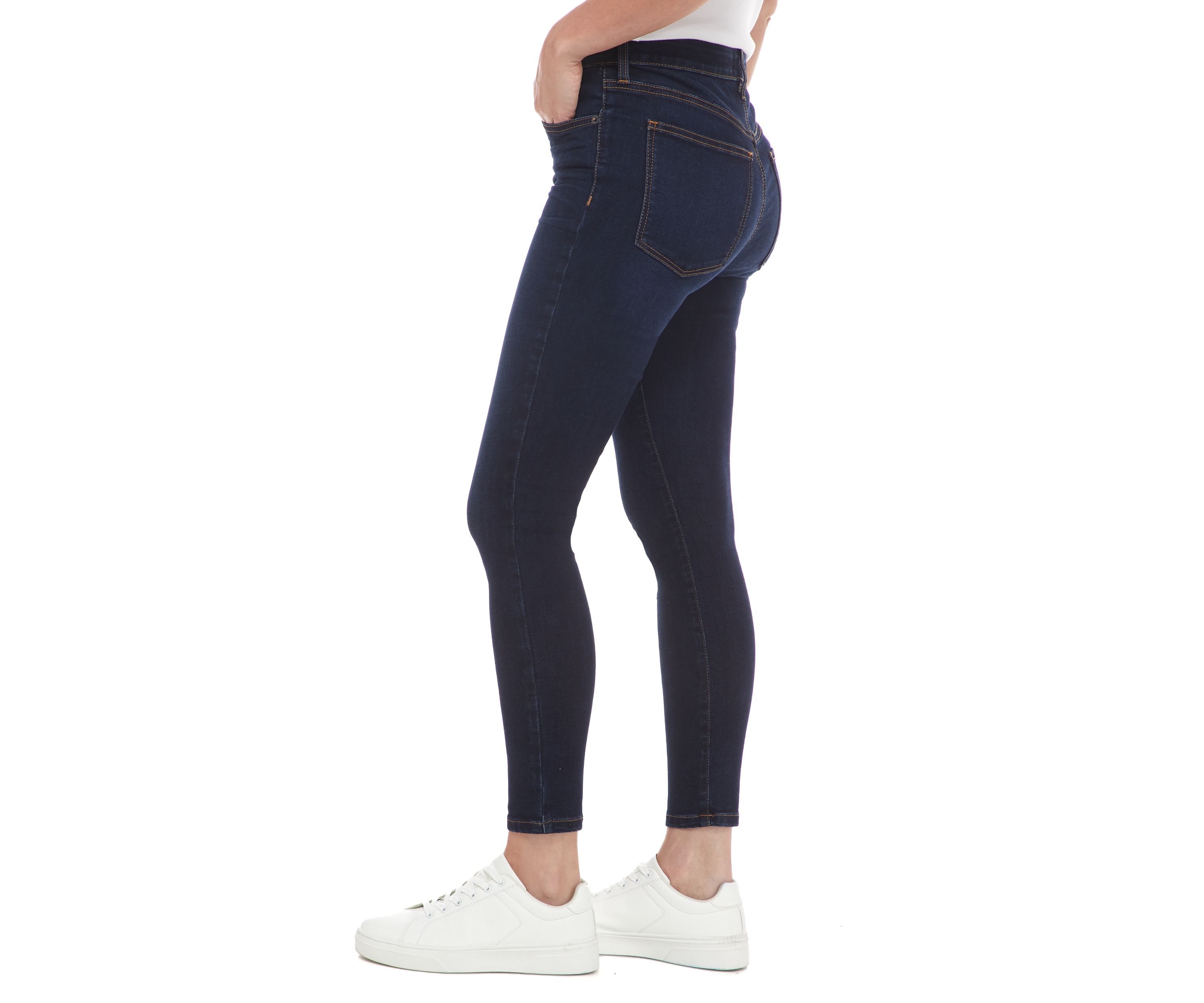 Womens Mid Rise Skinny Jeans