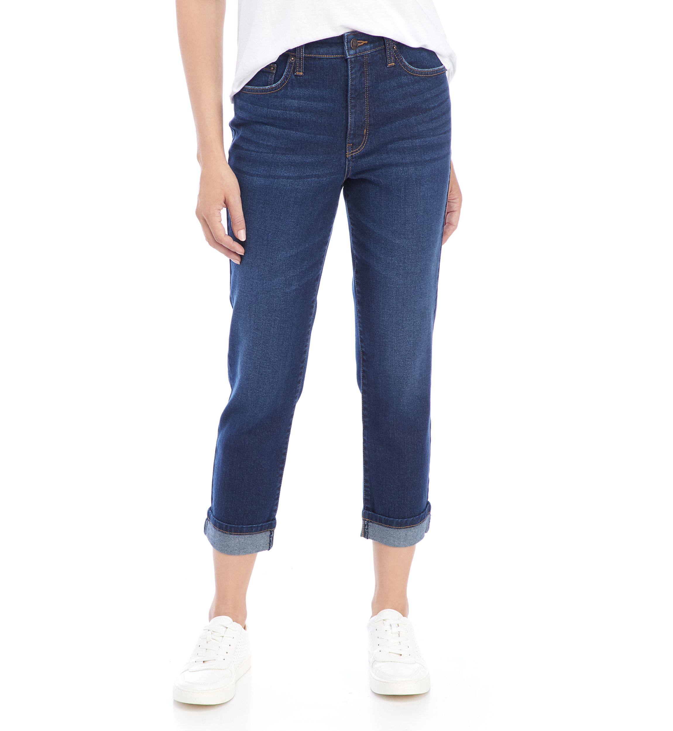 Womens High Rise Vintage Straight Clean Jeans 