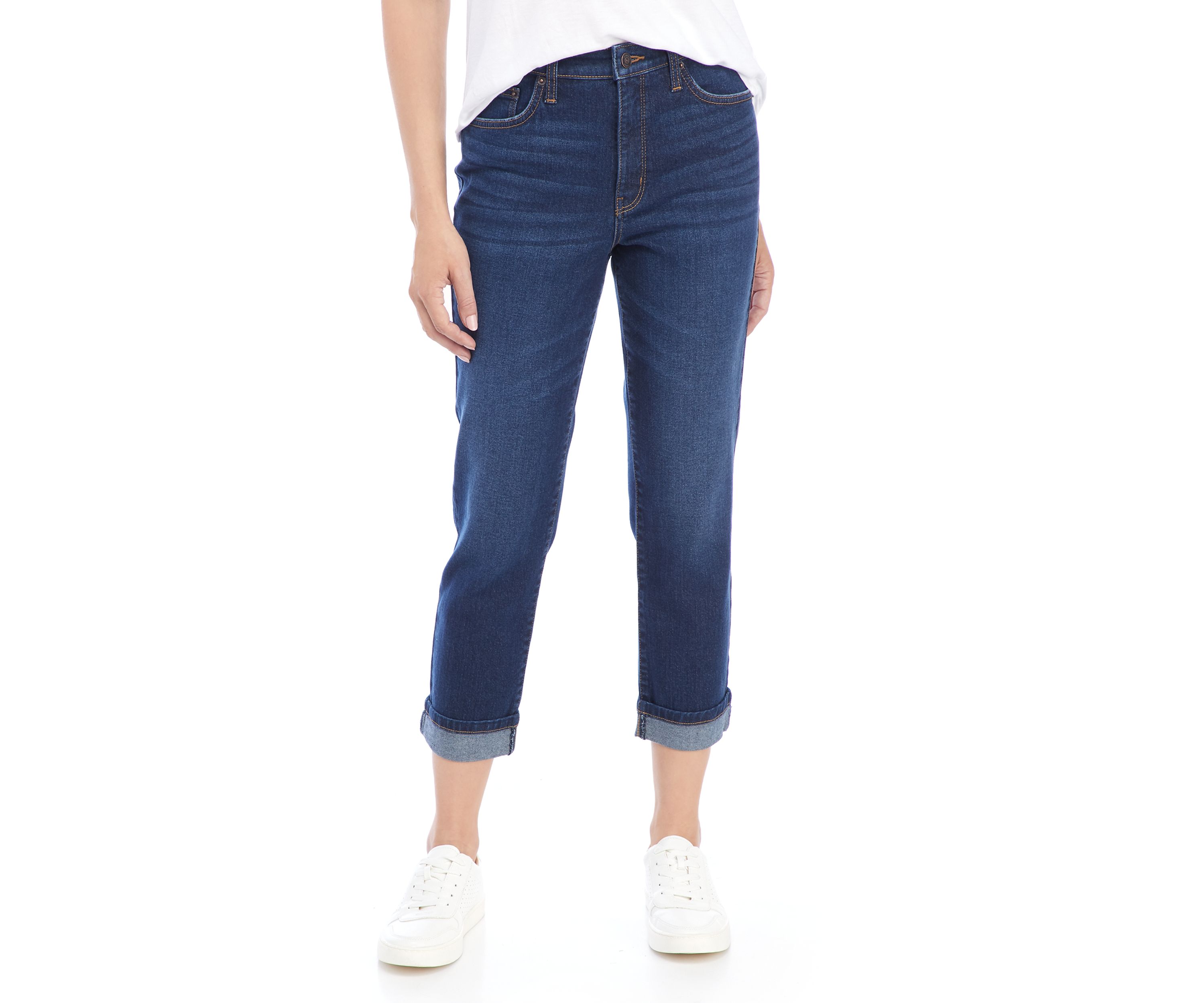 Womens High Rise Vintage Straight Clean Jeans 