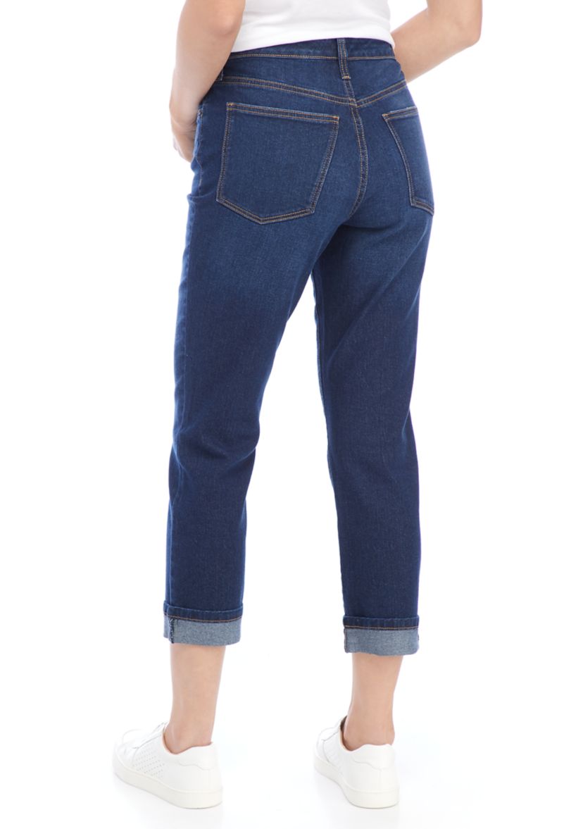 Womens High Rise Vintage Straight Clean Jeans 