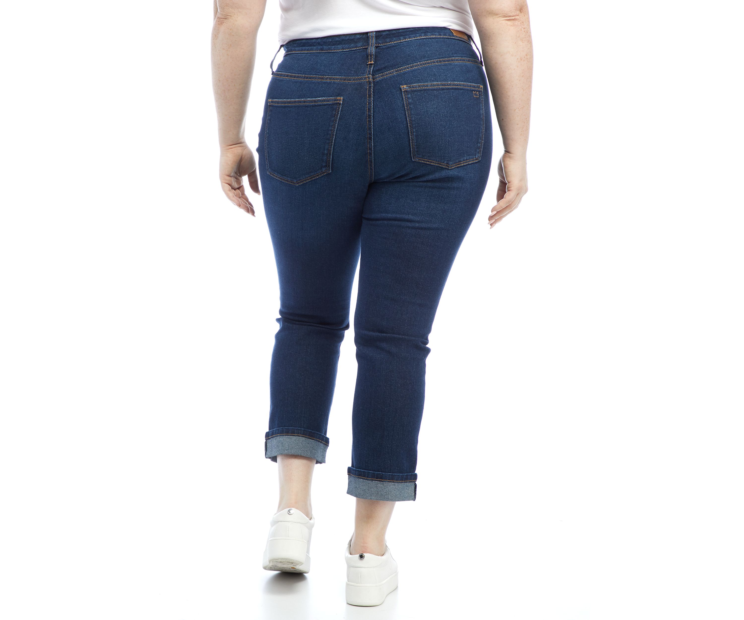 Plus Size High Rise Straight Leg Denim Jeans