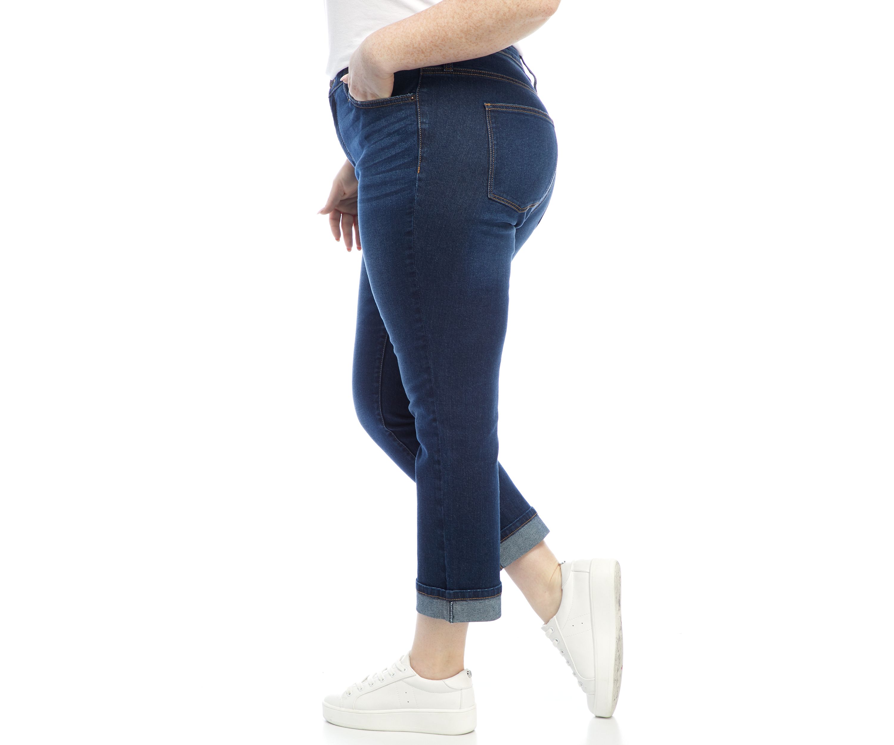 Plus Size High Rise Straight Leg Denim Jeans