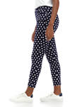 High Rise Skinny Dotted Pants