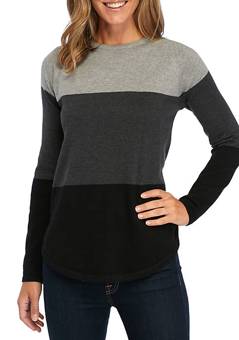 Kim Rogers® Colorblock Crew Sweater | belk