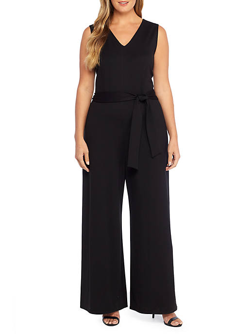 THE LIMITED Plus Size Ponte Sleeveless Jumpsuit | belk