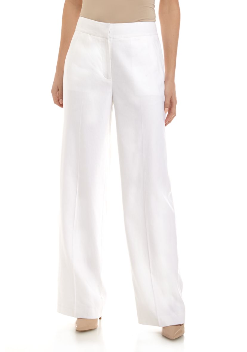 Womens Linen Wide Leg Pants