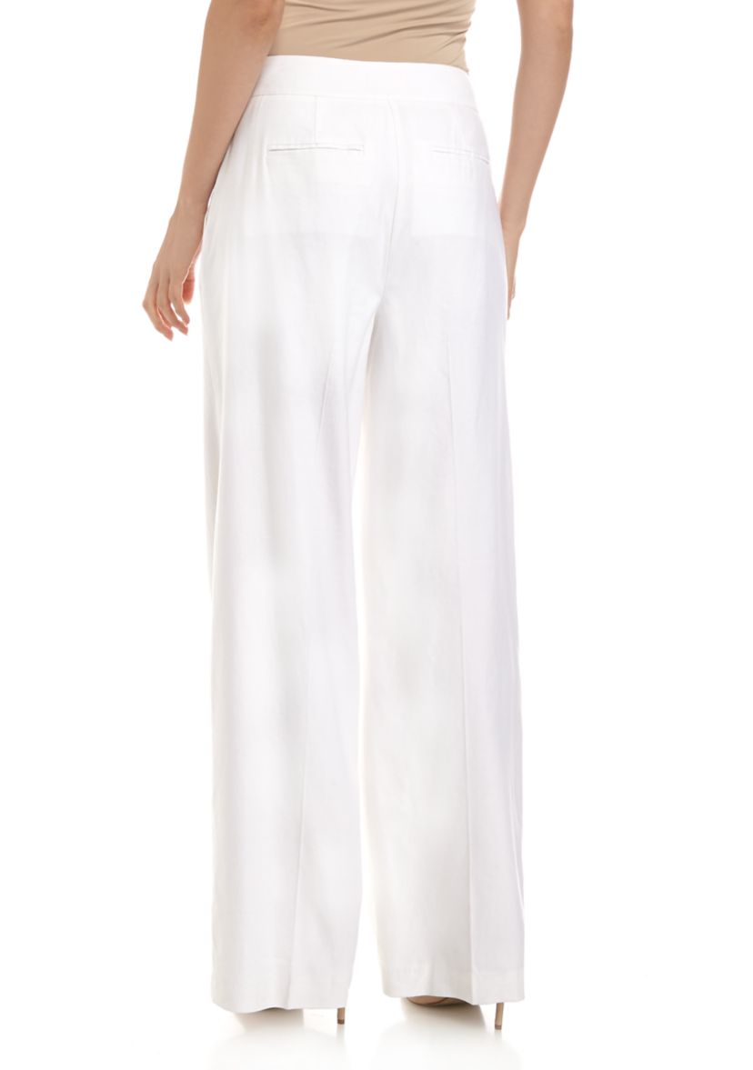 Womens Linen Wide Leg Pants