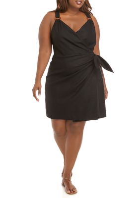 The Limited Plus Size Linen Surplus Wrap Dress Belk