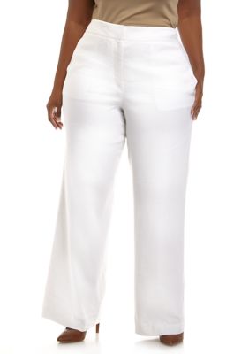 THE LIMITED Plus Size Linen Wide Leg Pants | belk