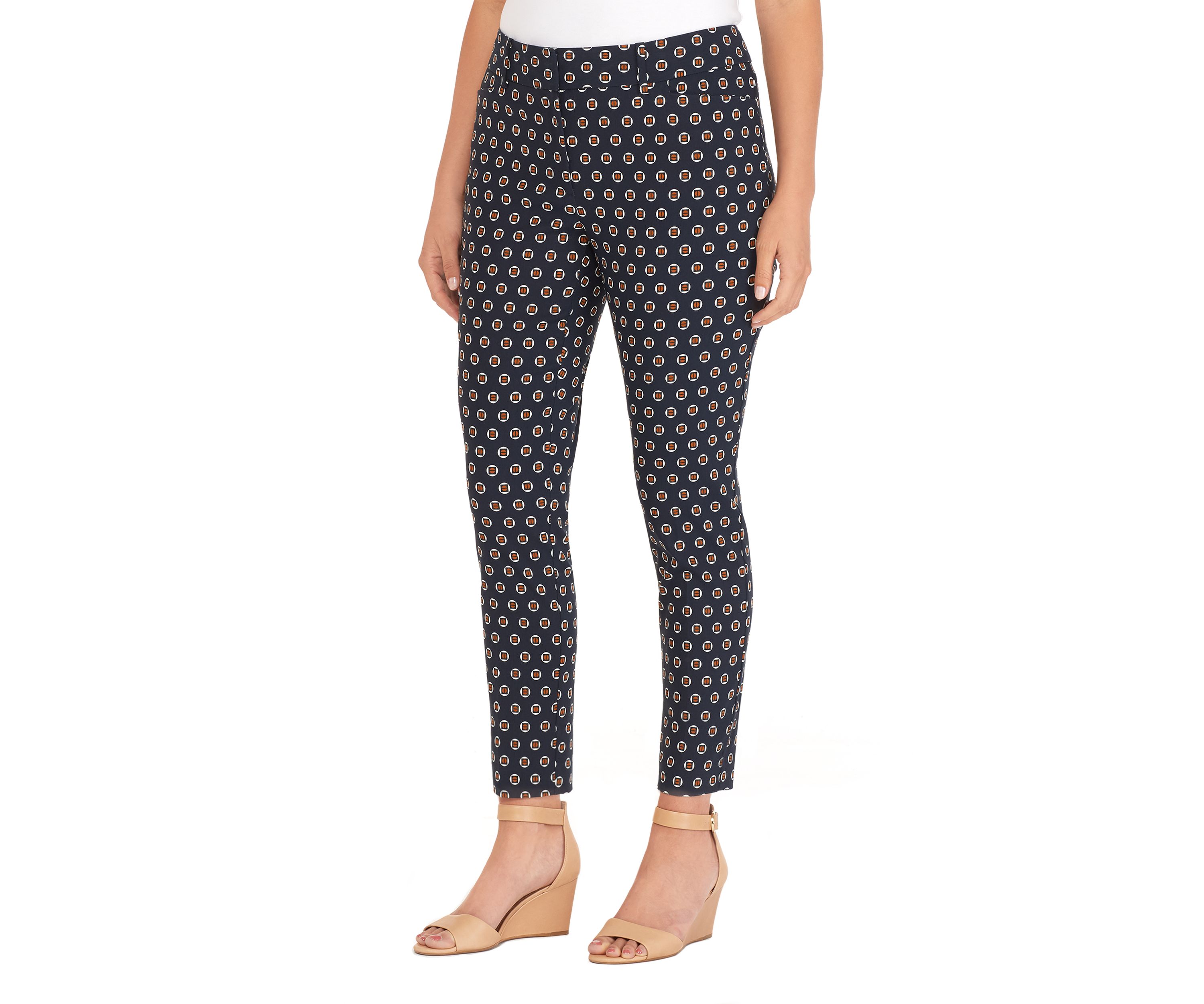 Plus Size Signature Fly Front Ankle Pants in Exact Stretch
