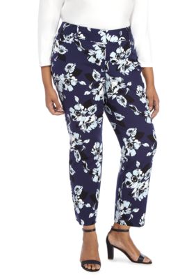 printed ankle pants