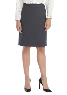 Plus Size Ponte Pull-On Skirt