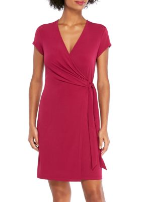 THE LIMITED Petite Short Sleeve Wrap Dress | belk