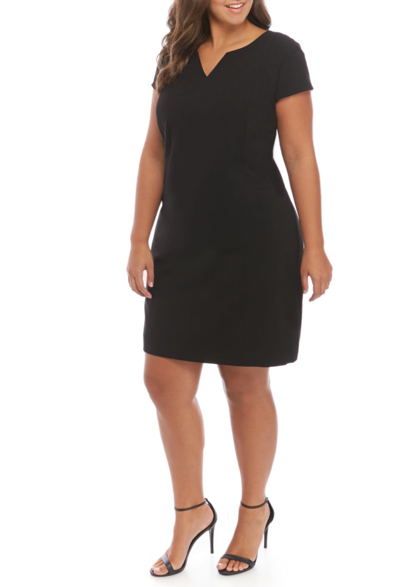 Plus Size Classic Sheath Dress in Modern Stretch 