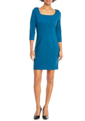 kim rogers petite ponte color block dres